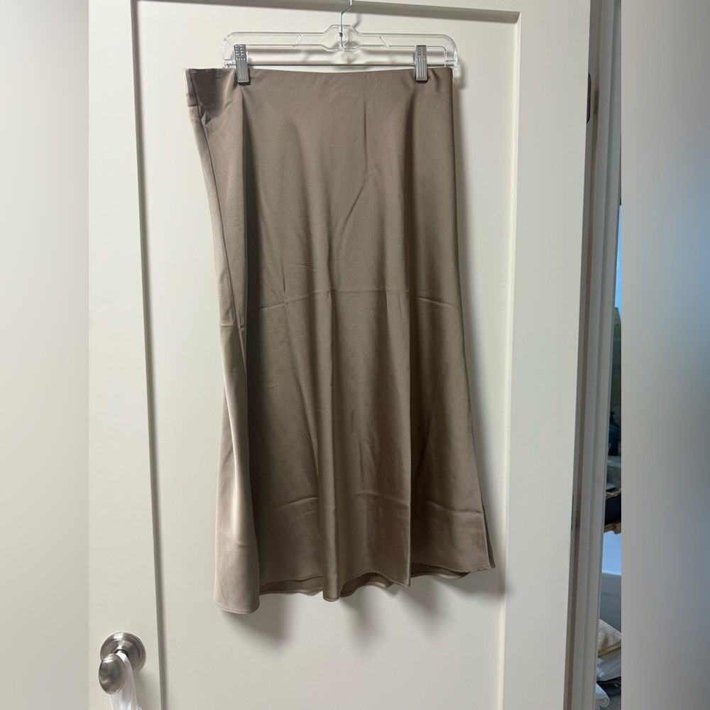 J. Crew A-Line Skirt in Taupe